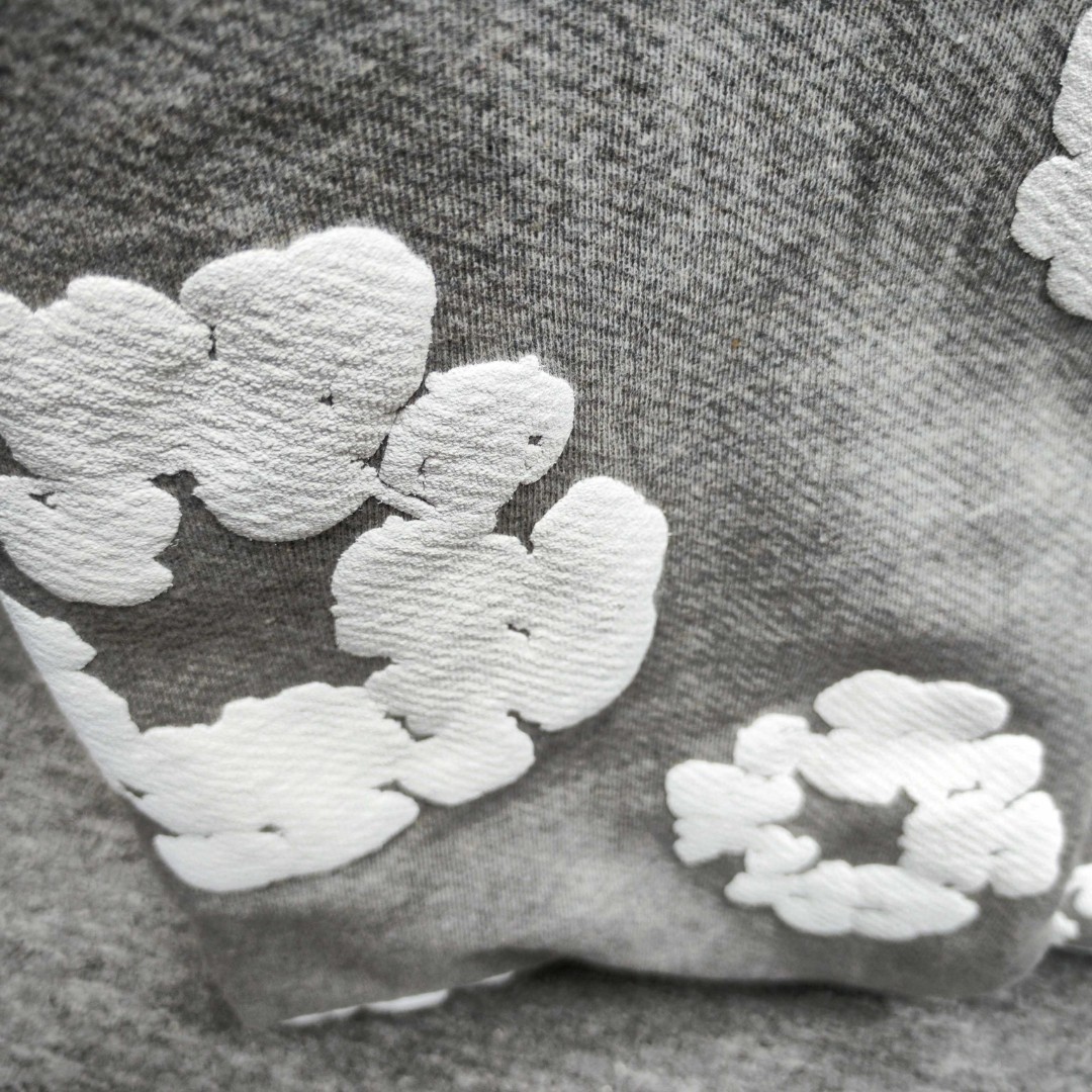 Denim Tears 花环图案发泡松紧腰运动裤 休闲裤 裤子 长裤 灰色 