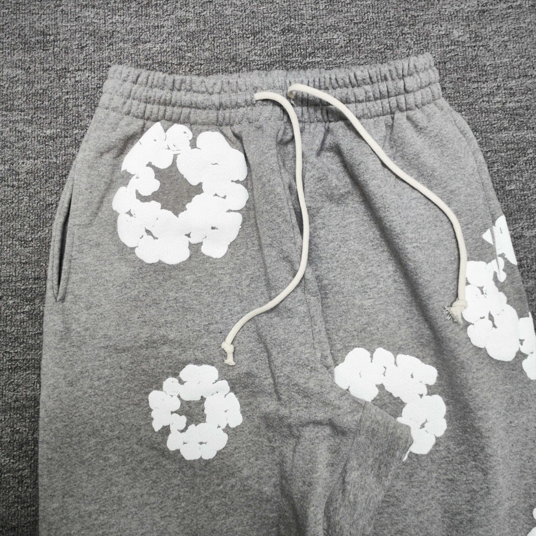 Denim Tears 花环图案发泡松紧腰运动裤 休闲裤 裤子 长裤 灰色 
