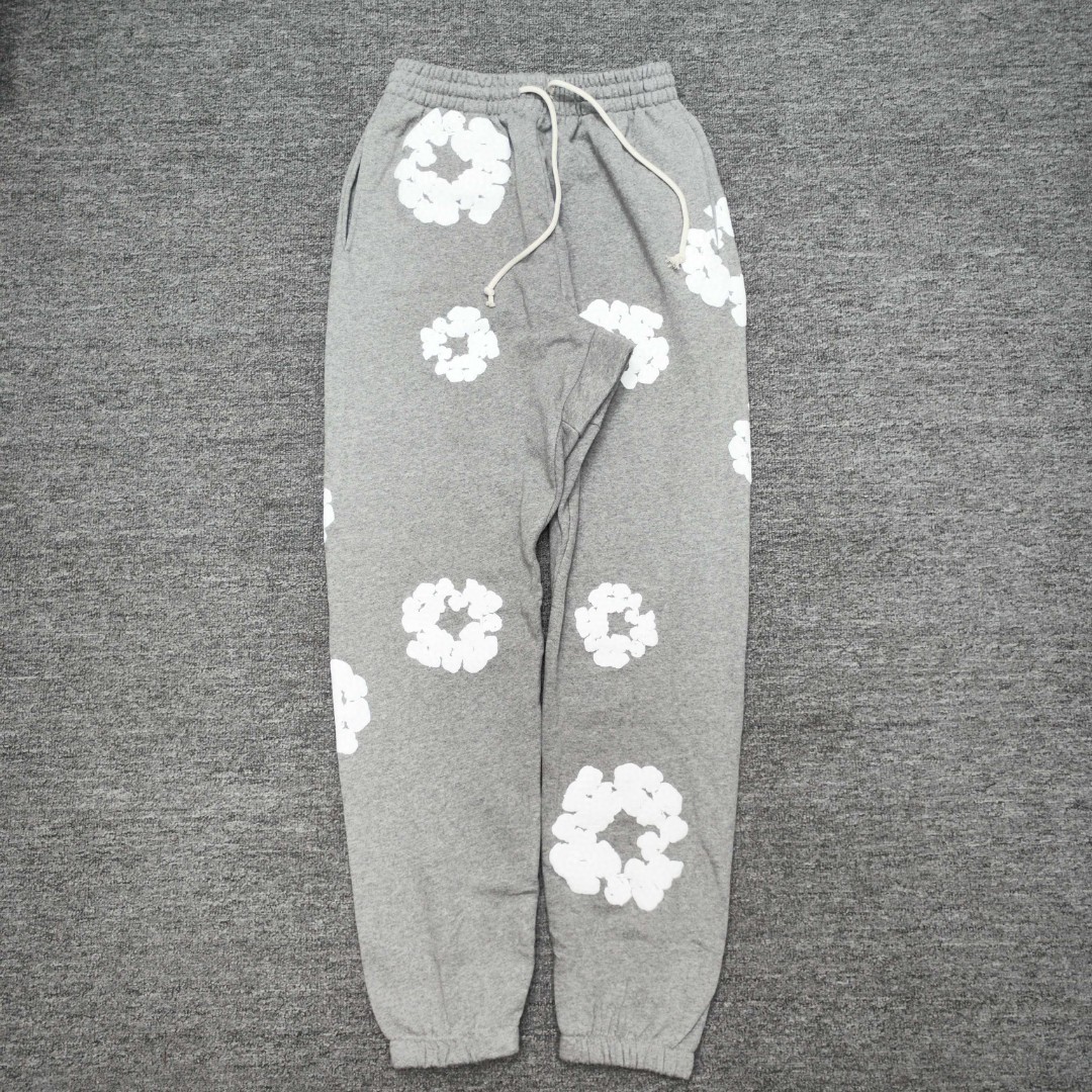 Denim Tears 花环图案发泡松紧腰运动裤 休闲裤 裤子 长裤 灰色 