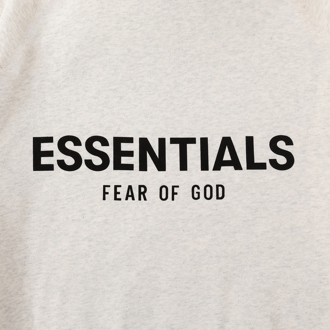 Fear of God 胸口后背植绒字母印花 抓绒 套头连帽卫衣 帽衫 外套 灰色 燕麦色 黑色
