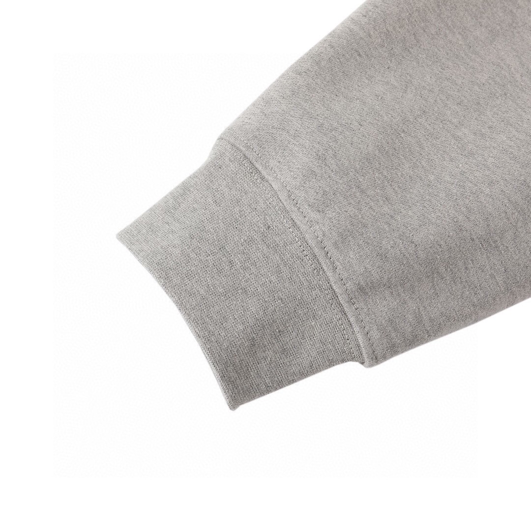 Fear of God 胸口后背植绒字母印花 抓绒 套头连帽卫衣 帽衫 外套 灰色 燕麦色 黑色