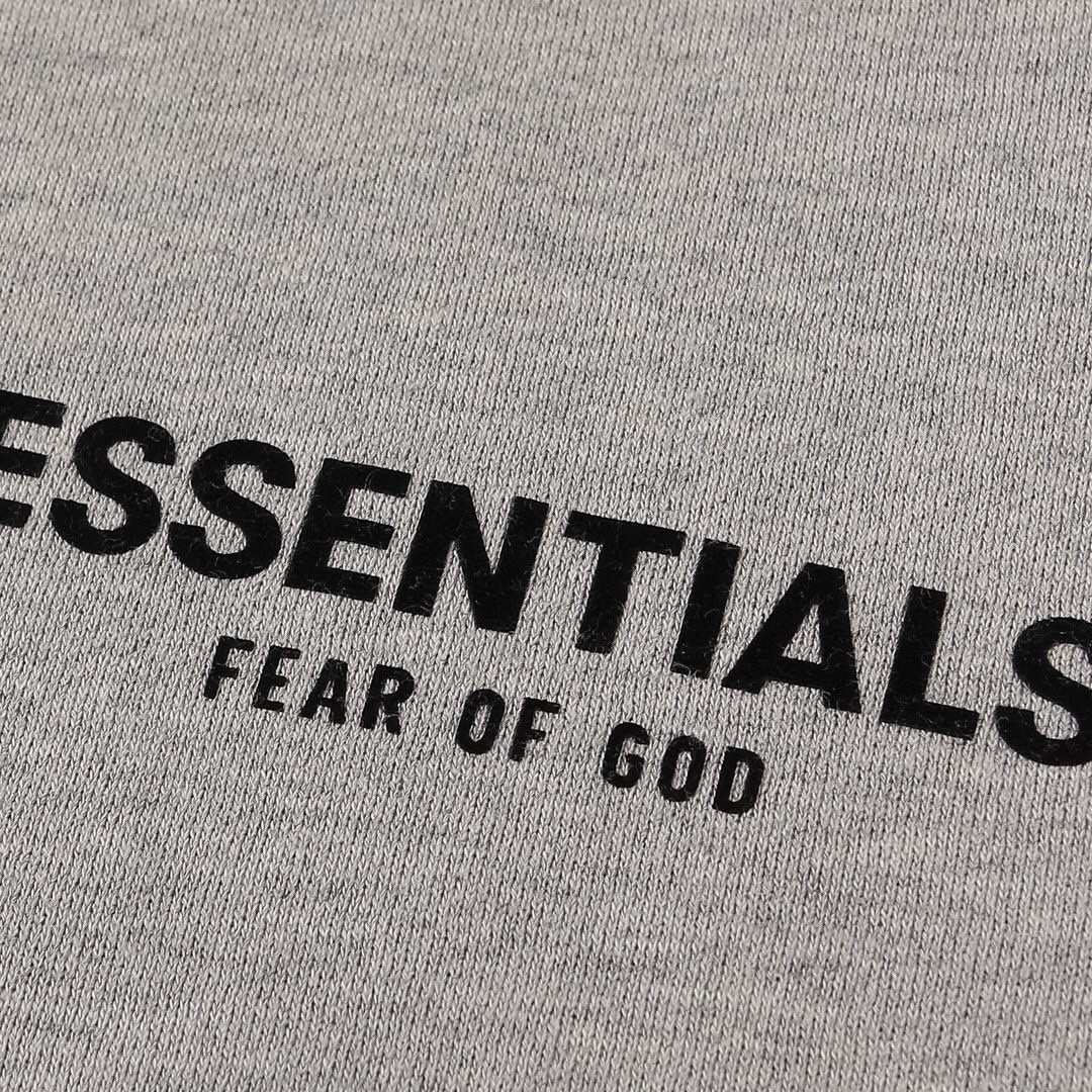 Fear of God 胸口后背植绒字母印花 抓绒 套头连帽卫衣 帽衫 外套 灰色 燕麦色 黑色