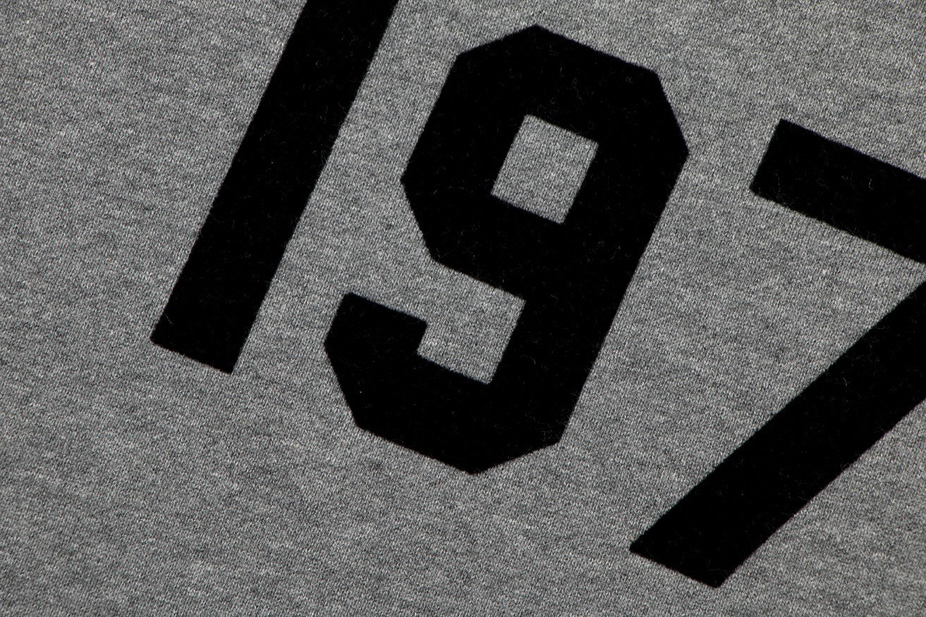 Fear of God Essentials 1977数字植绒印花 抓绒 连帽卫衣 帽衫 外套 灰色 黑色 