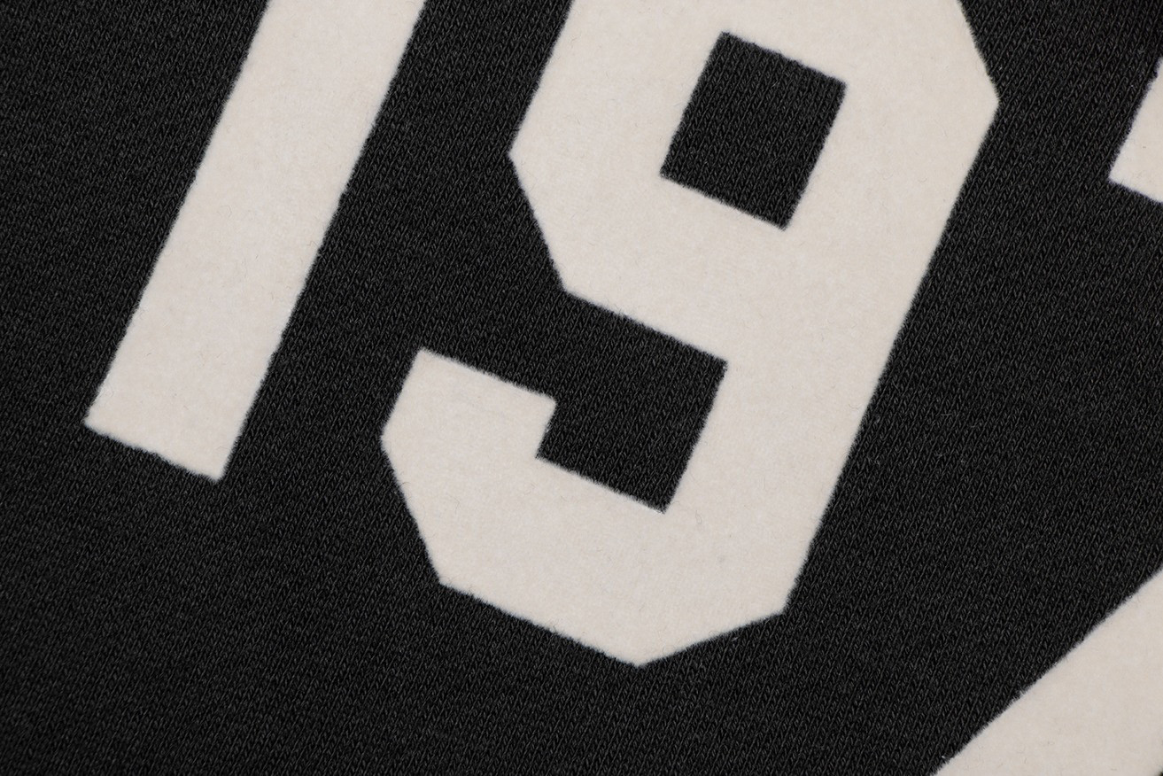 Fear of God Essentials 1977数字植绒印花 抓绒 连帽卫衣 帽衫 外套 灰色 黑色 