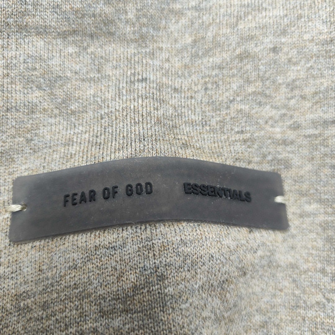 Fear of God Essentials 徽标字母后背印花 抓绒 拉链连帽卫衣 帽衫 外套 灰色 黑色 