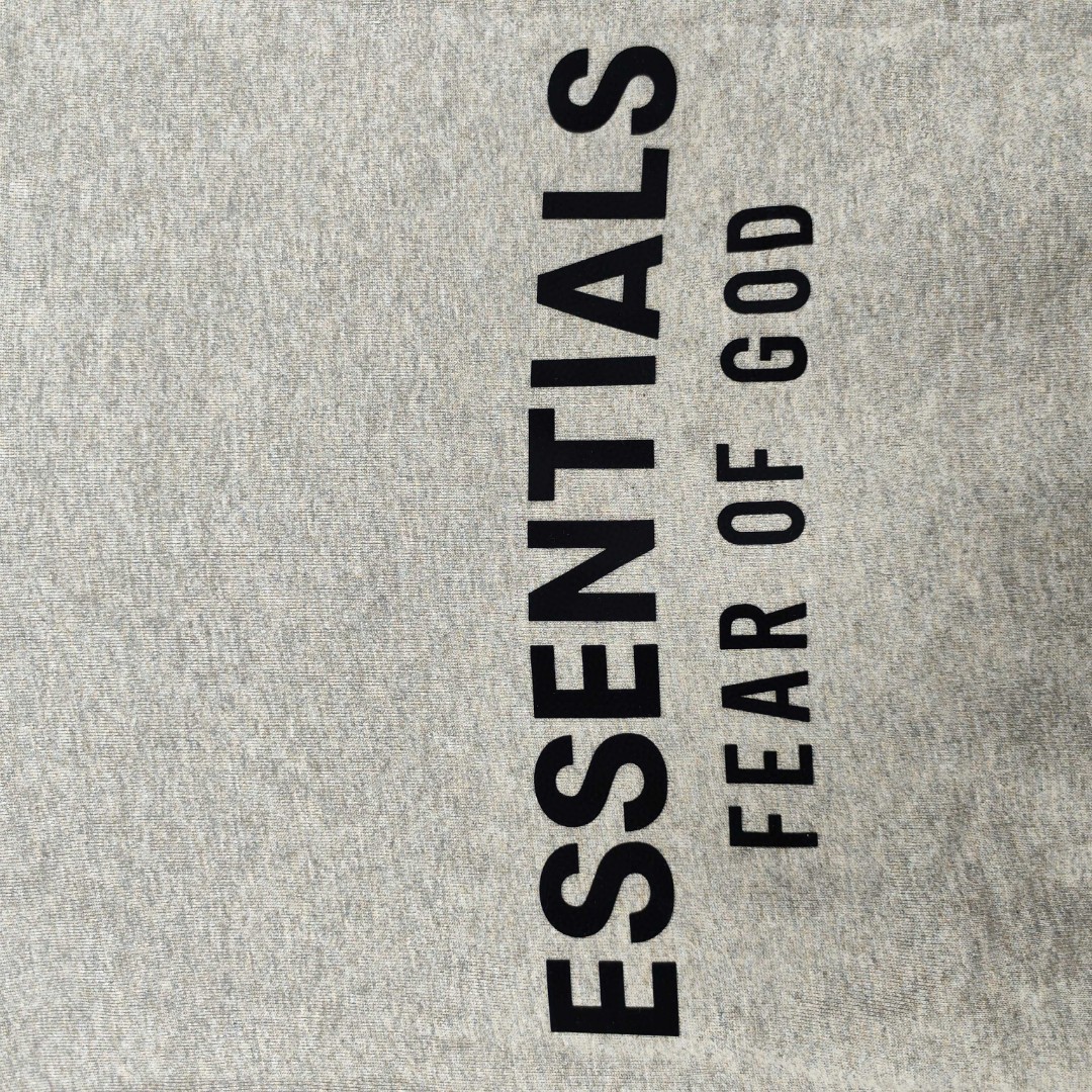 Fear of God Essentials 徽标字母后背印花 抓绒 拉链连帽卫衣 帽衫 外套 灰色 黑色 