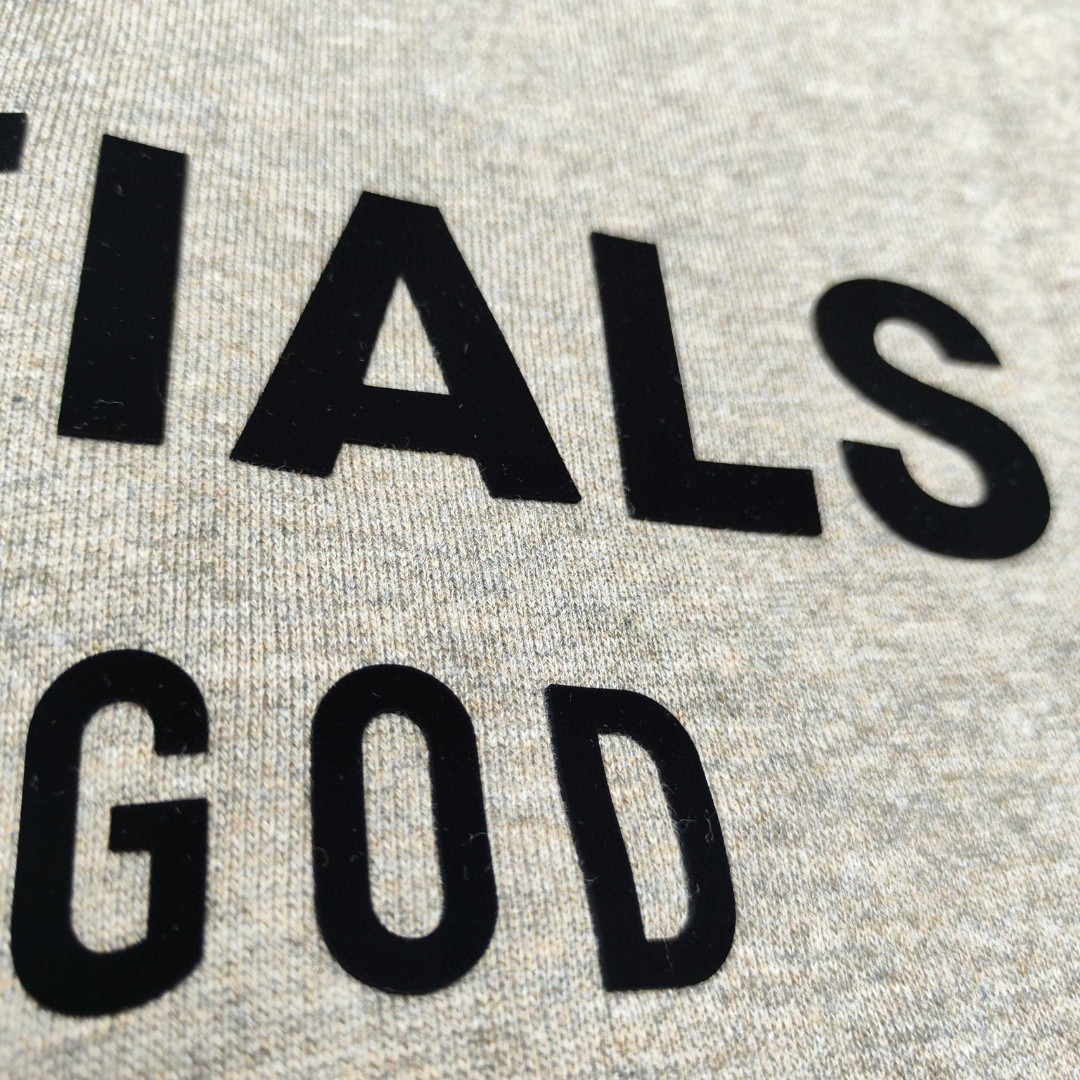 Fear of God Essentials 徽标字母后背印花 抓绒 拉链连帽卫衣 帽衫 外套 灰色 黑色 