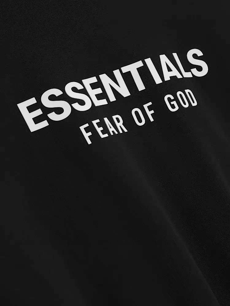 Fear of God Essentials 徽标字母后背印花 抓绒 拉链连帽卫衣 帽衫 外套 灰色 黑色 