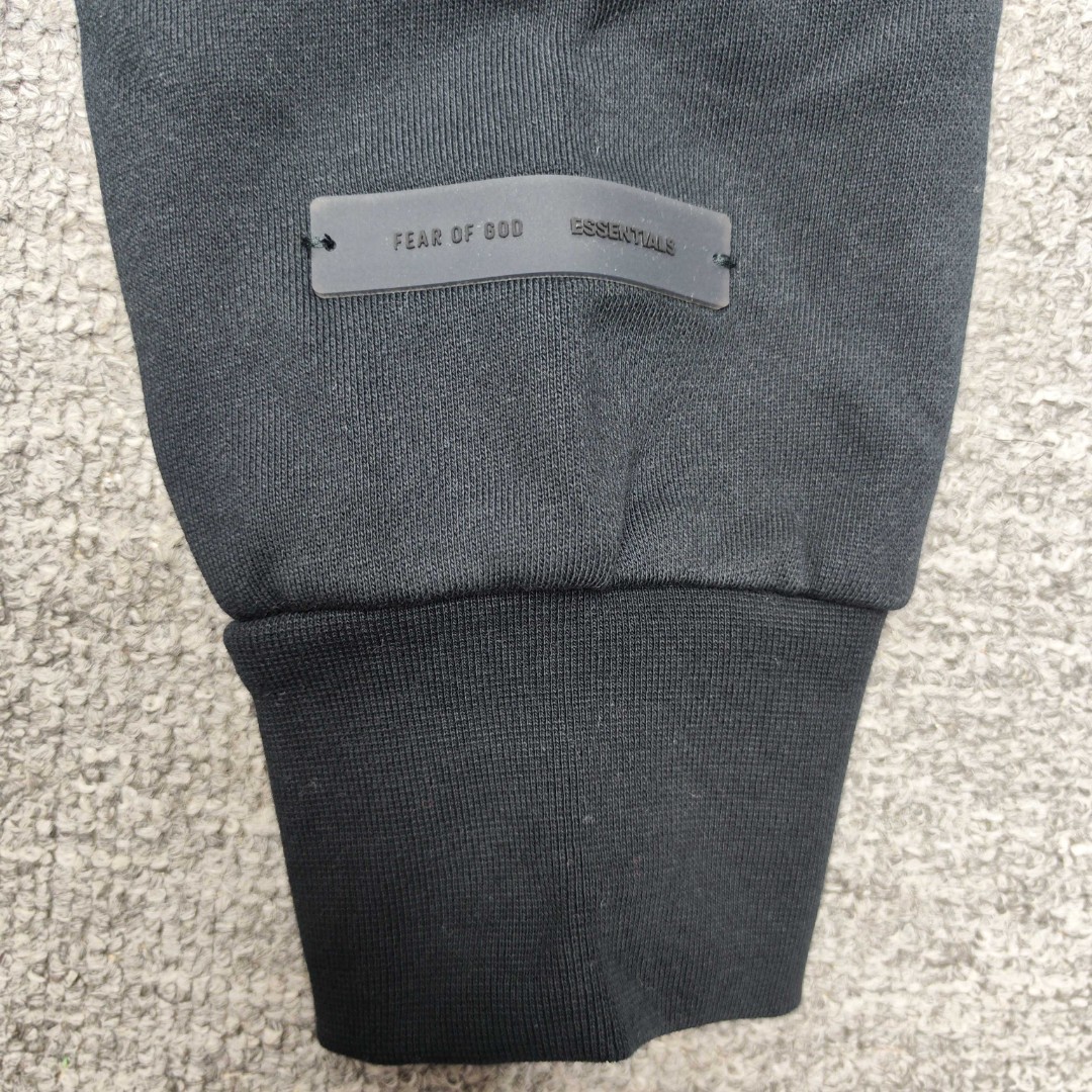 Fear of God Essentials 徽标字母后背印花 抓绒 拉链连帽卫衣 帽衫 外套 灰色 黑色 