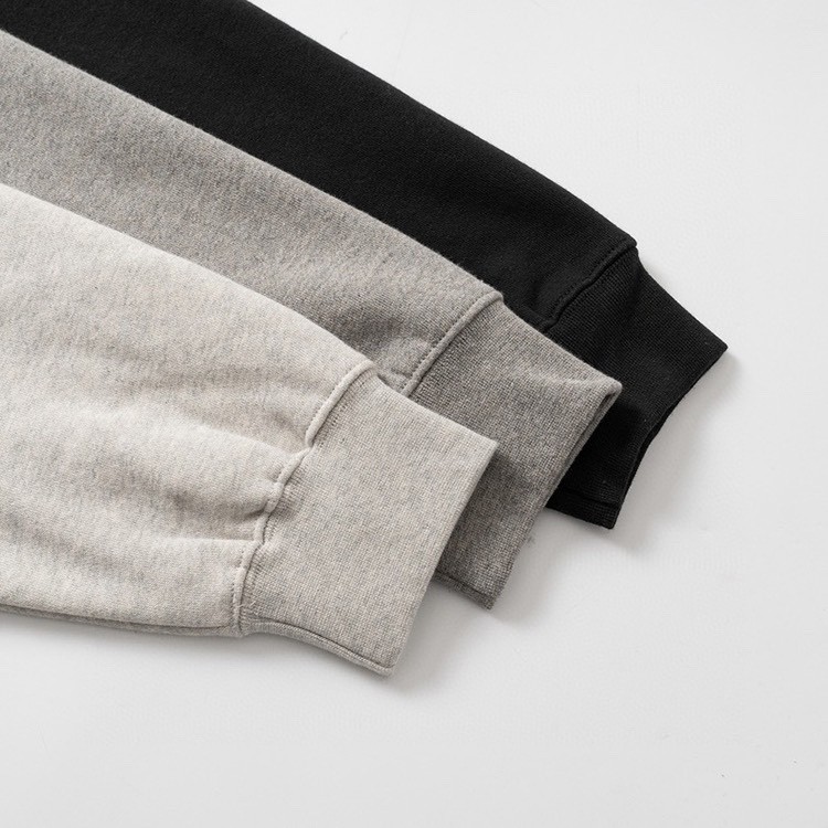 Fear of God Essentials 胸口后背植绒字母徽标 抓绒 套头圆领卫衣 外套 灰色 黑色 燕麦色