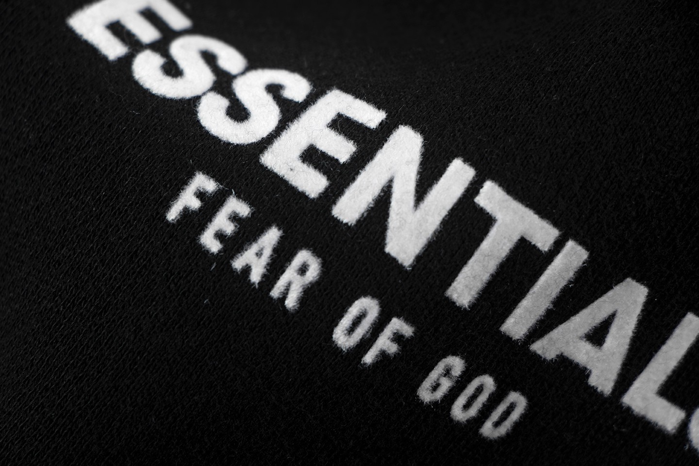Fear of God Essentials 后背Fear of God涂鸦字母印花 抓绒 套头连帽卫衣 外套 灰色 黑色