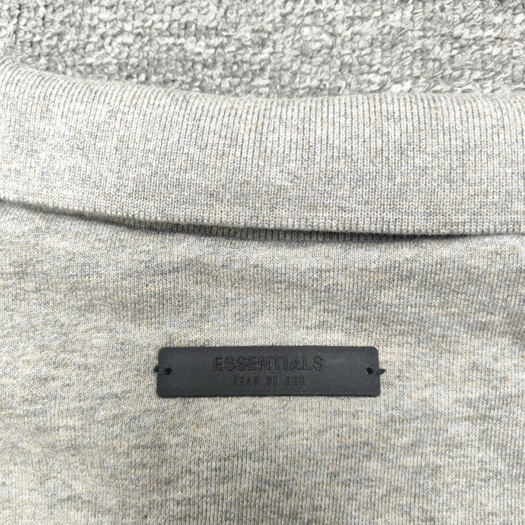 Fear of God Essentials 徽标印花套头Polo衫 抓绒 卫衣 外套 长袖 灰色 黑色 192BT244391F