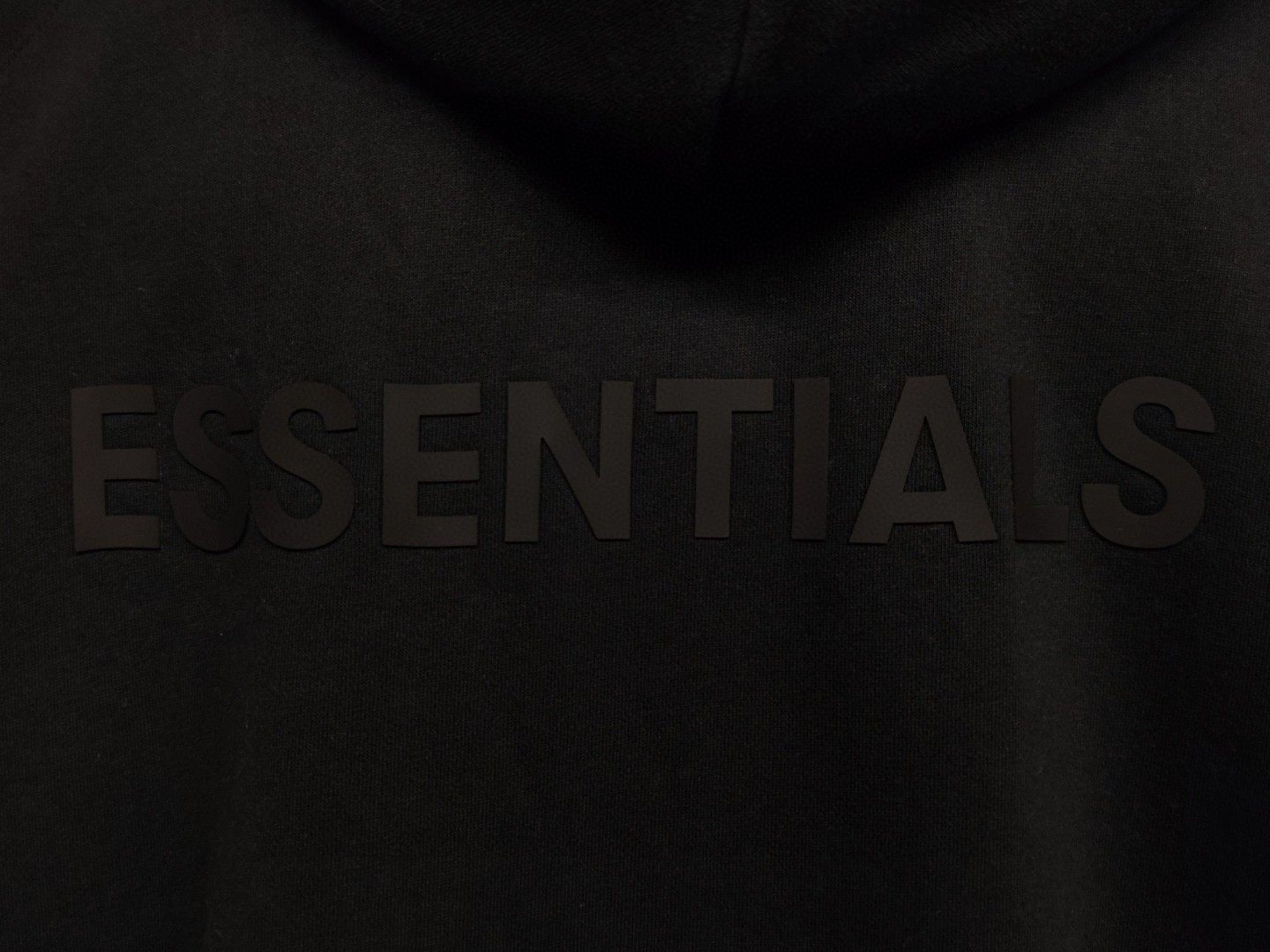 Fear of God Essentials 压胶字母胸前后背logo 抓绒 拉链连帽卫衣 帽衫 外套 炭灰色 黑色 0192250500184003