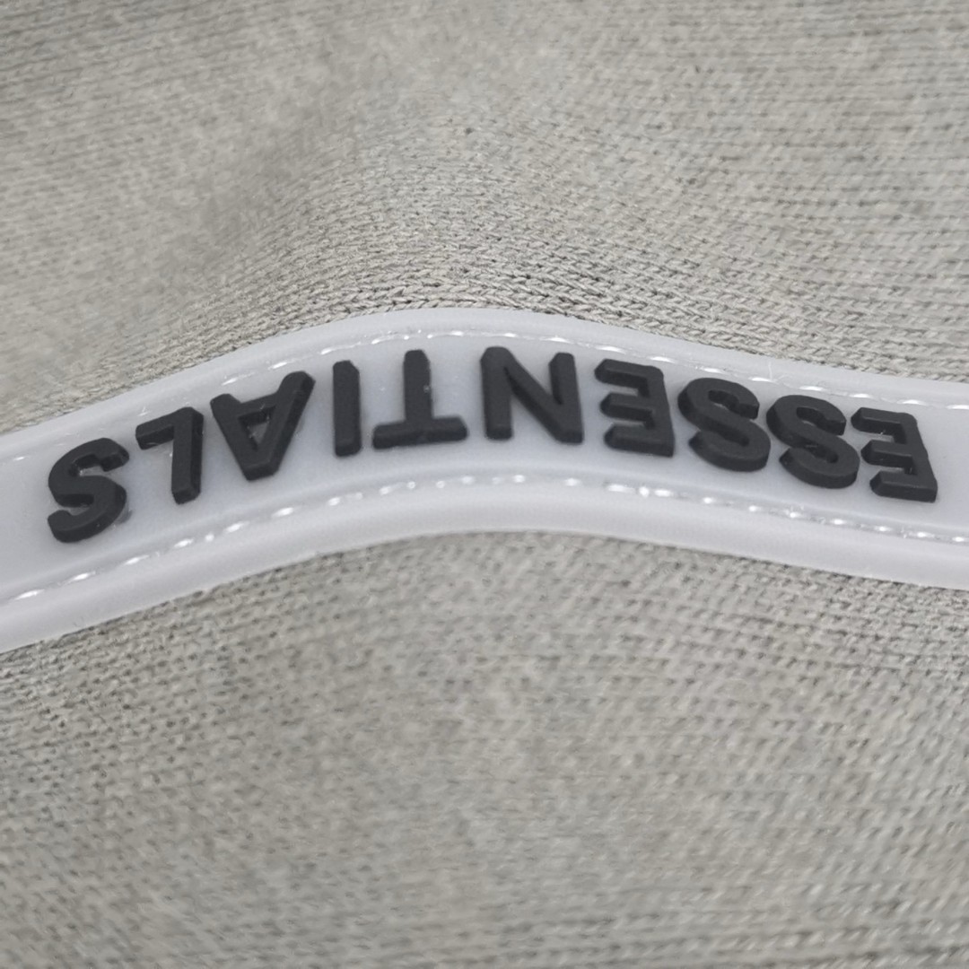 Fear of God Essentials 压胶字母胸前后背logo 抓绒 拉链连帽卫衣 帽衫 外套 炭灰色 黑色 0192250500184003