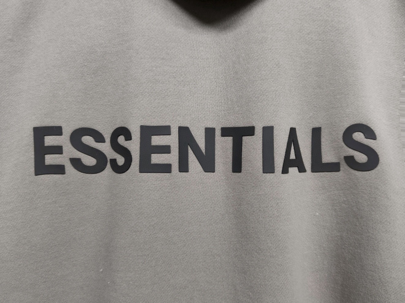 Fear of God Essentials 压胶字母胸前后背logo 抓绒 拉链连帽卫衣 帽衫 外套 炭灰色 黑色 0192250500184003