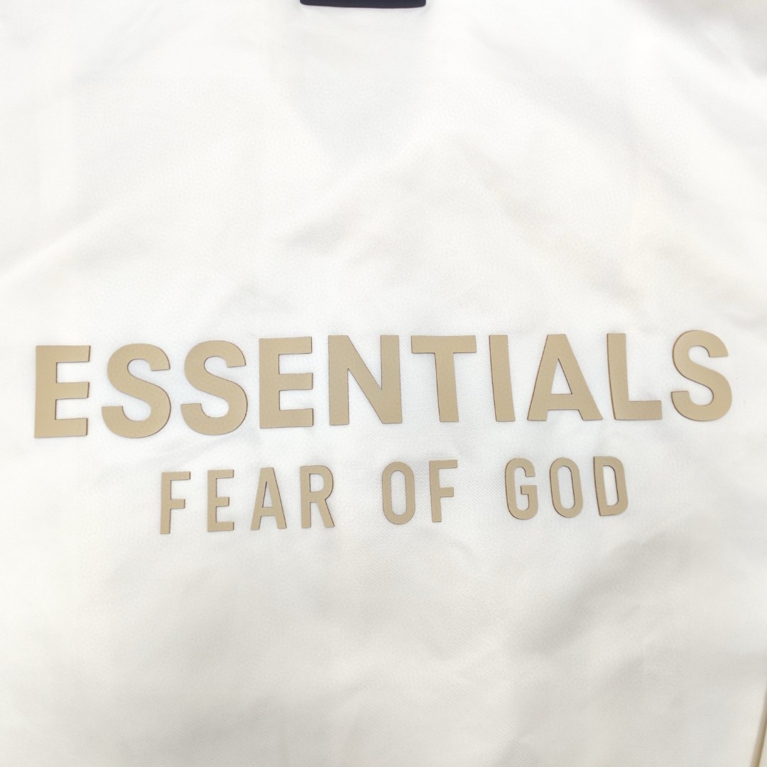 Fear of God Essentials 纯色logo翻领防风纽扣夹克 外套 纯黑 灰色 白色 黑色 A5 202BT232012F