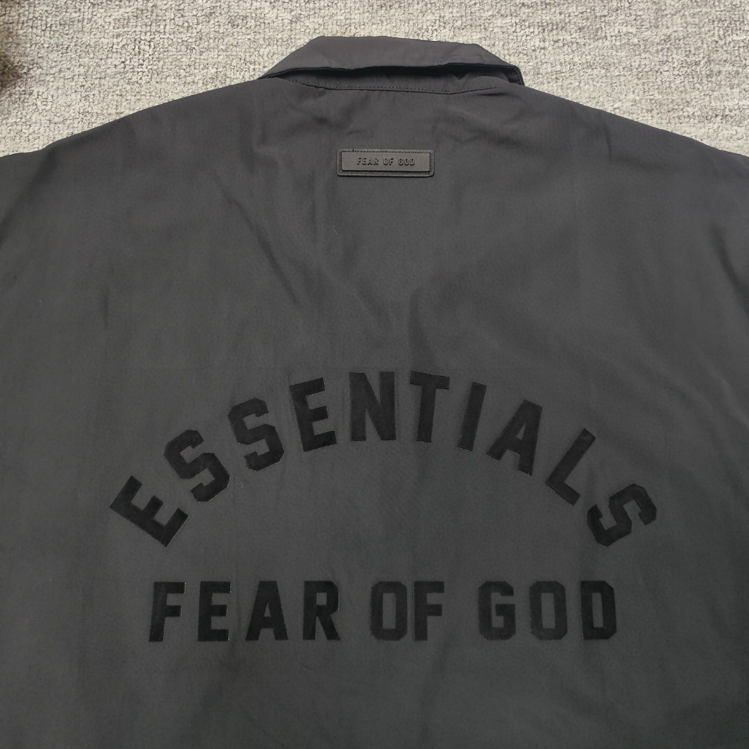 Fear of God Essentials 纯色logo翻领防风纽扣夹克 外套 纯黑 灰色 白色 黑色 A5 202BT232012F