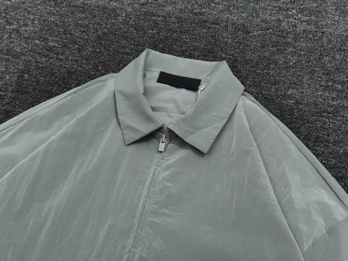 Fear of God Essentials 机能金属拉链尼龙夹克 外套 防晒服 金属蓝 水墨黑 金属铜 B0 202SP245141FW