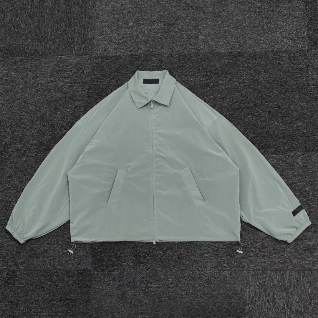 Fear of God Essentials 机能金属拉链尼龙夹克 外套 防晒服 金属蓝 水墨黑 金属铜 B0 202SP245141FW