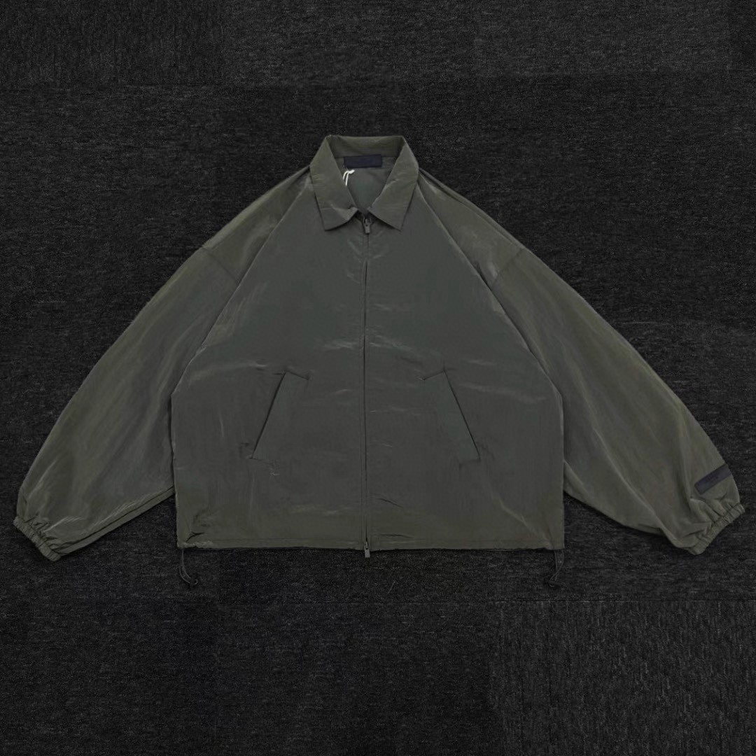 Fear of God Essentials 机能金属拉链尼龙夹克 外套 防晒服 金属蓝 水墨黑 金属铜 B0 202SP245141FW