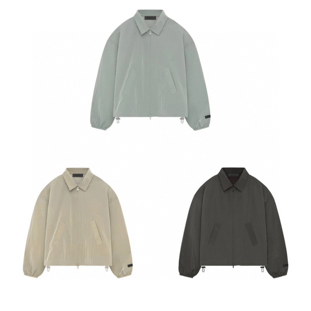 Fear of God Essentials 机能金属拉链尼龙夹克 外套 防晒服 金属蓝 水墨黑 金属铜 B0 202SP245141FW