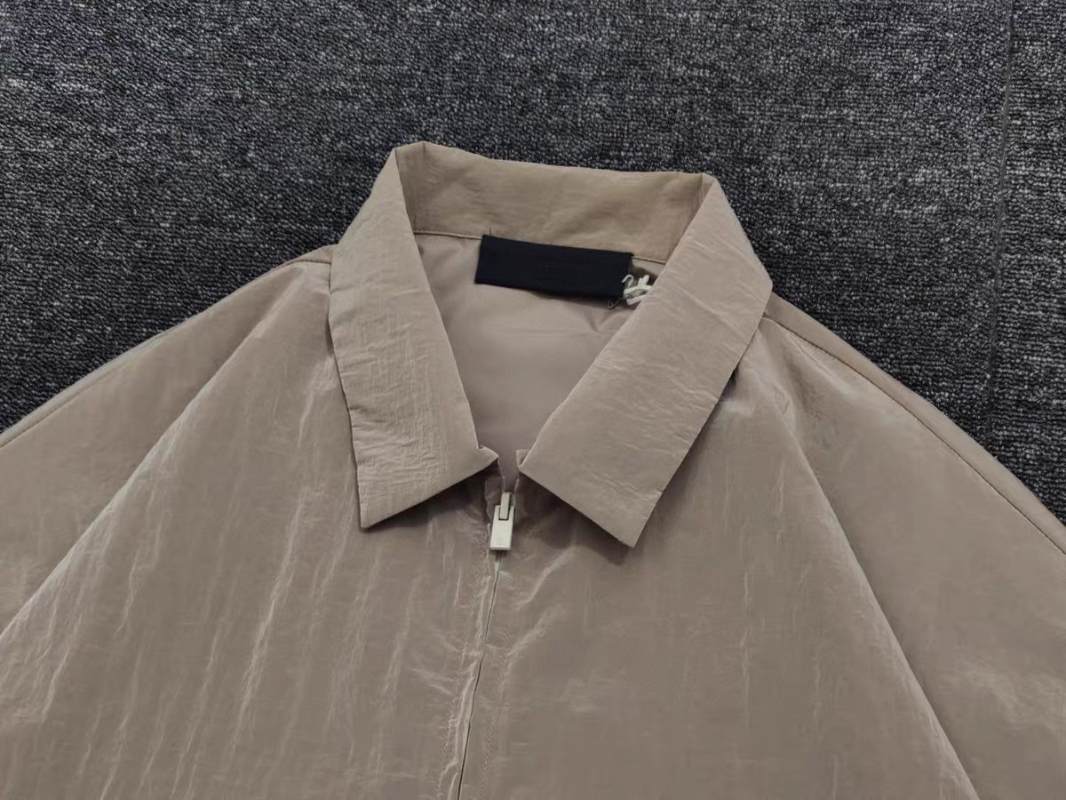 Fear of God Essentials 机能金属拉链尼龙夹克 外套 防晒服 金属蓝 水墨黑 金属铜 B0 202SP245141FW