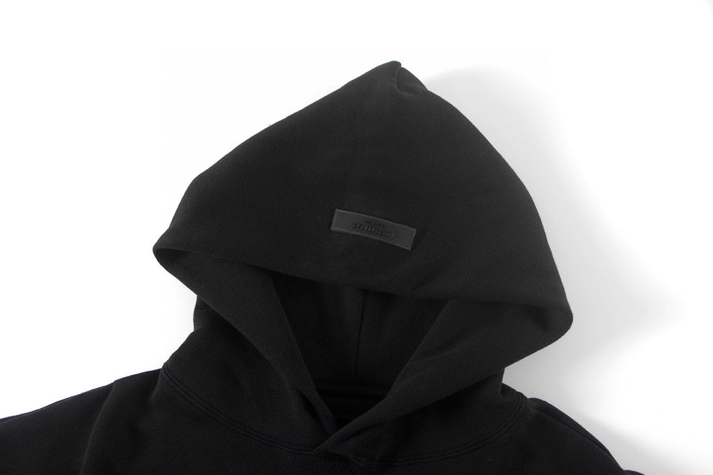 Fear of God Essentials 后背Essentials涂鸦字母印花 抓绒 套头连帽卫衣 外套 灰色 黑色