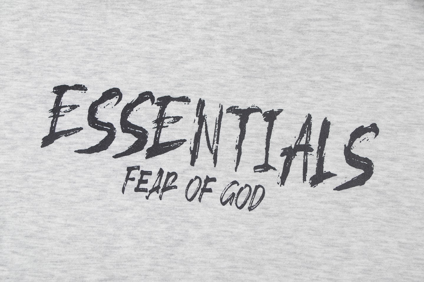 Fear of God Essentials 后背Essentials涂鸦字母印花 抓绒 套头连帽卫衣 外套 灰色 黑色