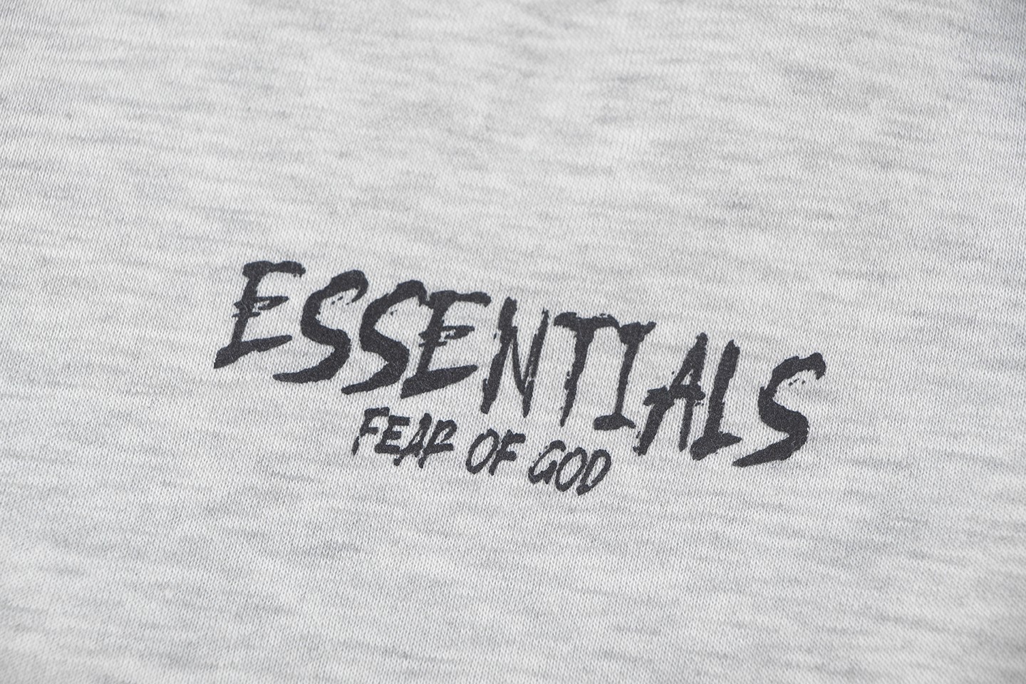 Fear of God Essentials 后背Essentials涂鸦字母印花 抓绒 套头连帽卫衣 外套 灰色 黑色