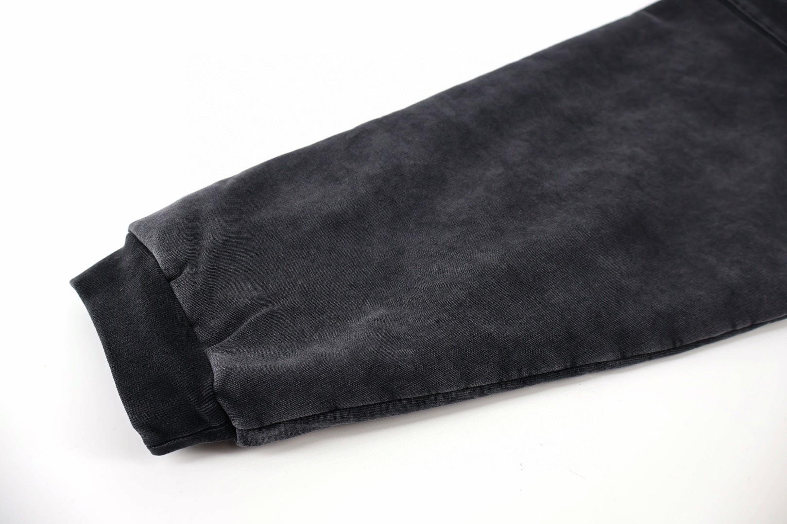 Balenciaga 巴黎世家 假两件刺绣字母logo拉链连帽卫衣 加绒 外套 长袖 秋冬 保暖 黑色 C0 858133TSVE41095