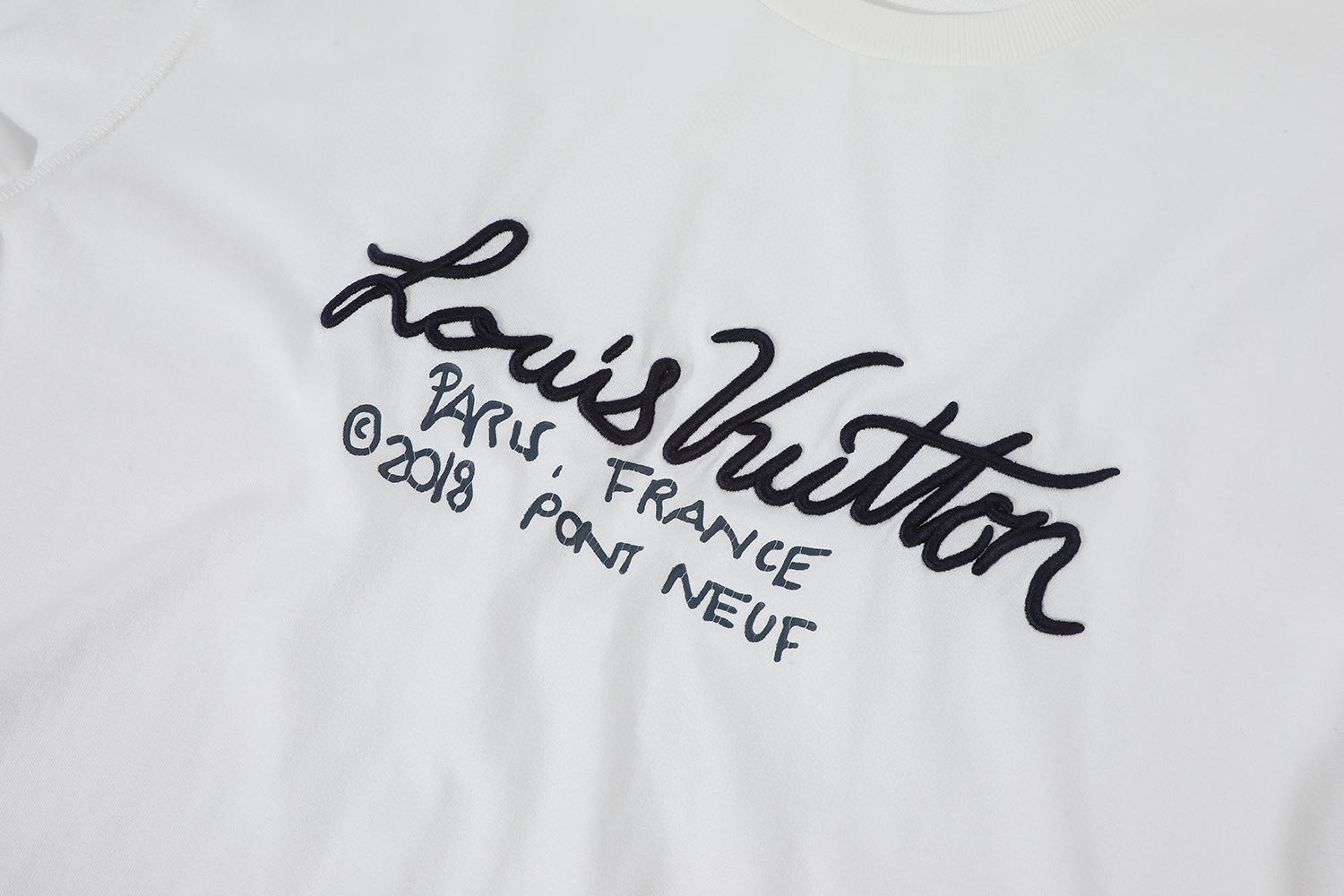 LOUIS VUITTON 路易威登 艺术字母印花短袖 T恤 白色 A0 1A7XNE