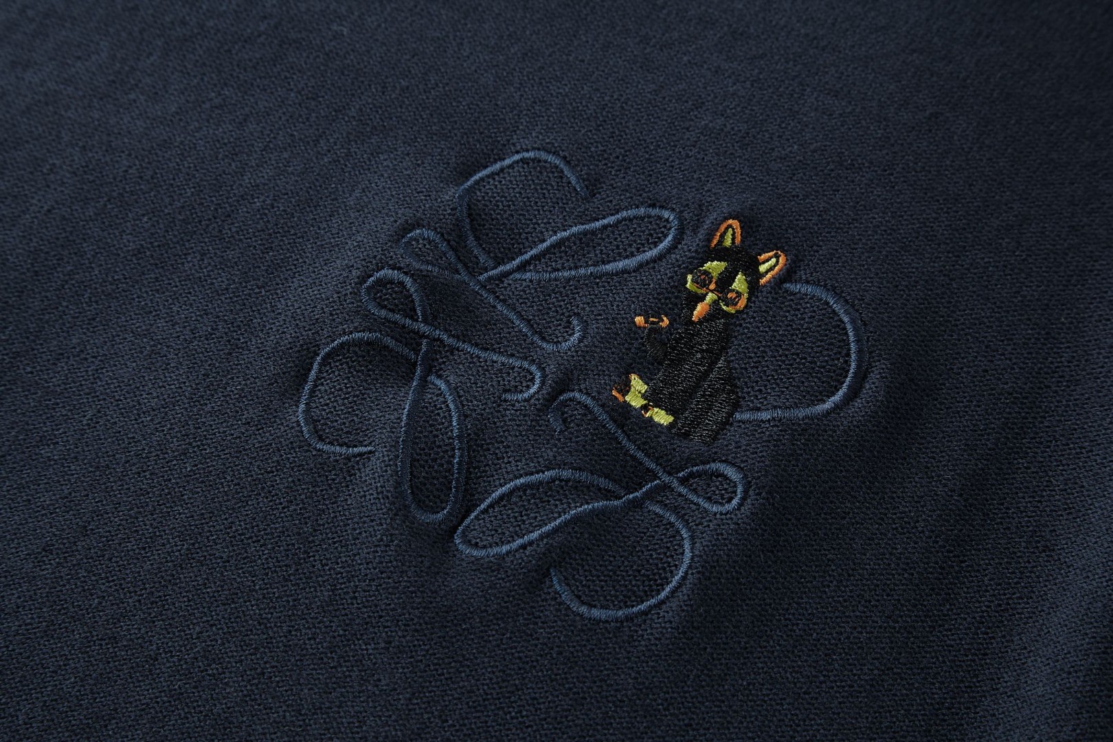 Loewe 罗意威 Louis Wain 动物刺绣标识毛衣 针织衫 外套 长袖 秋冬 蓝色 B0 H526Y14KNK-5190