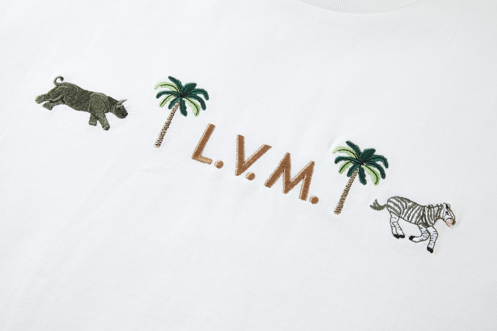 LOUIS VUITTON 路易威登 The Darjeeling Limited 动物刺绣图案短袖 T恤 白色 A0 1AJVQK