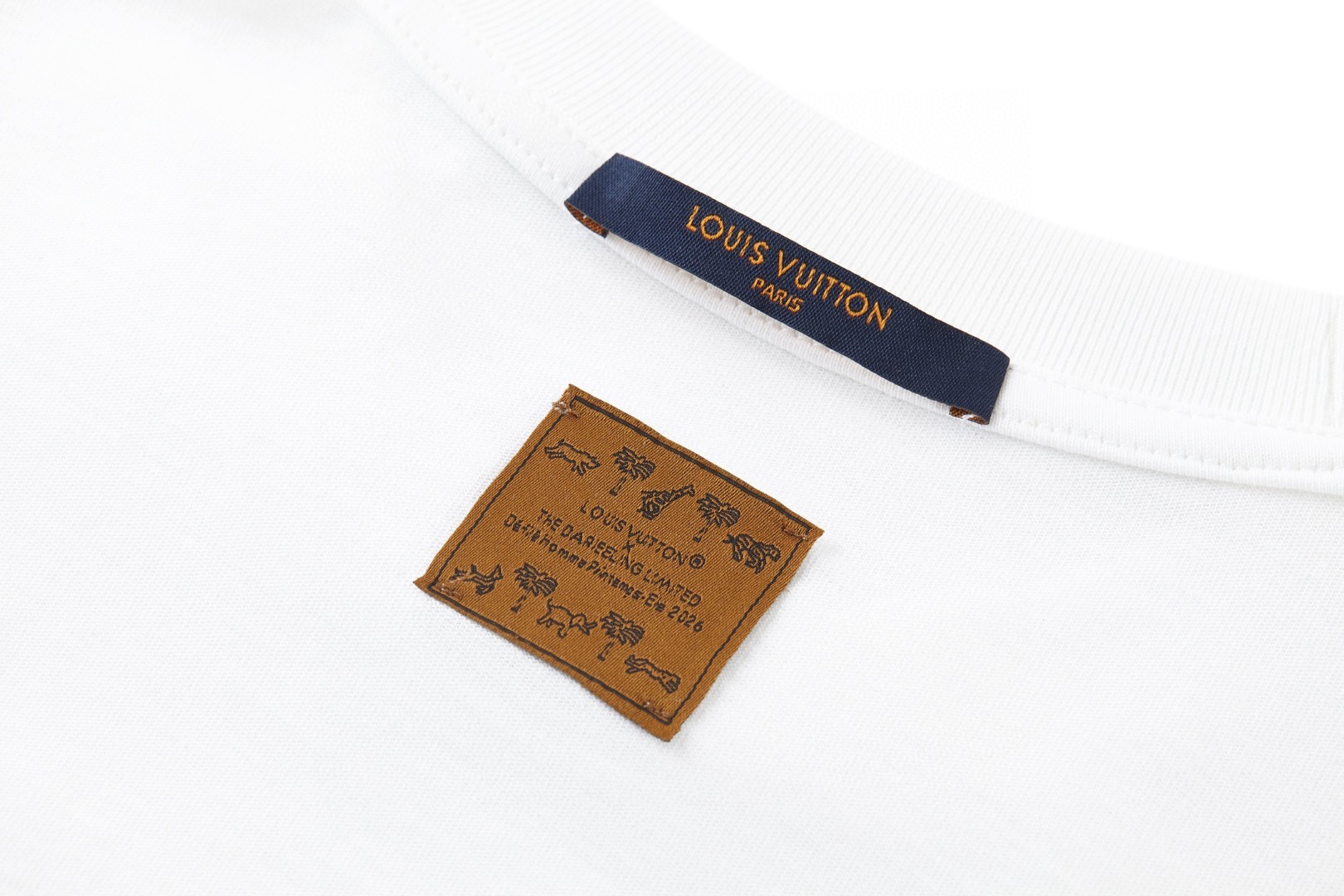 LOUIS VUITTON 路易威登 The Darjeeling Limited 动物刺绣图案短袖 T恤 白色 A0 1AJVQK