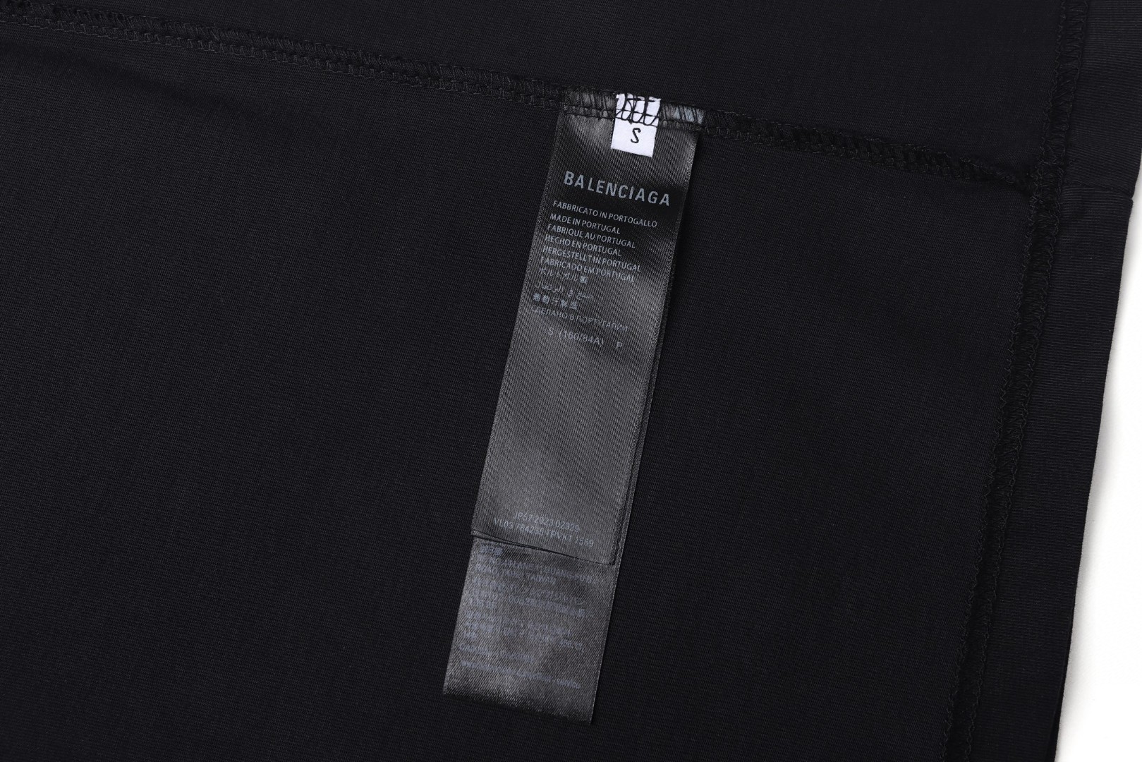 Balenciaga 巴黎世家前后字母刺绣 短袖 T恤 黑色 A0 764235TPVK11569