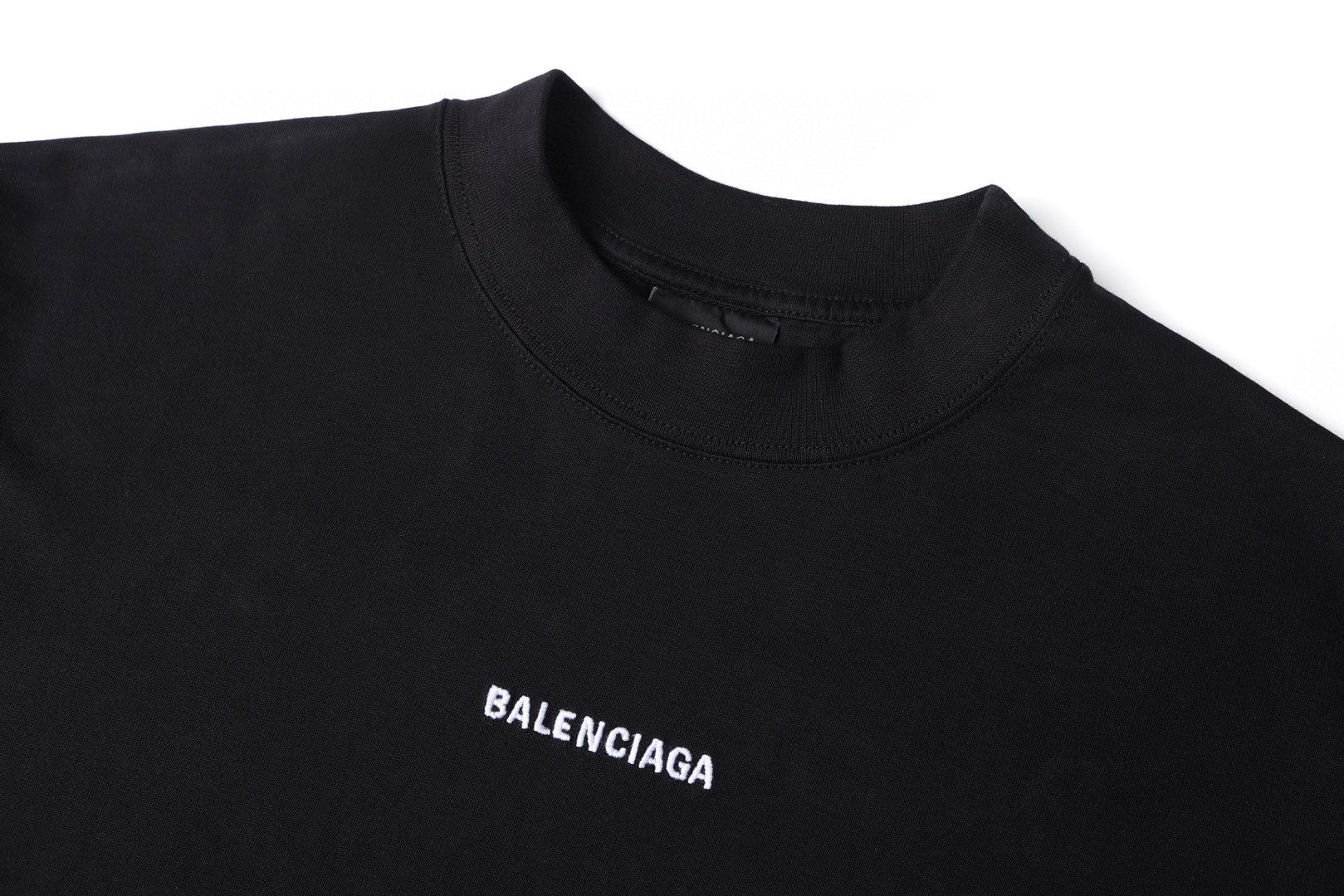 Balenciaga 巴黎世家前后字母刺绣 短袖 T恤 黑色 A0 764235TPVK11569