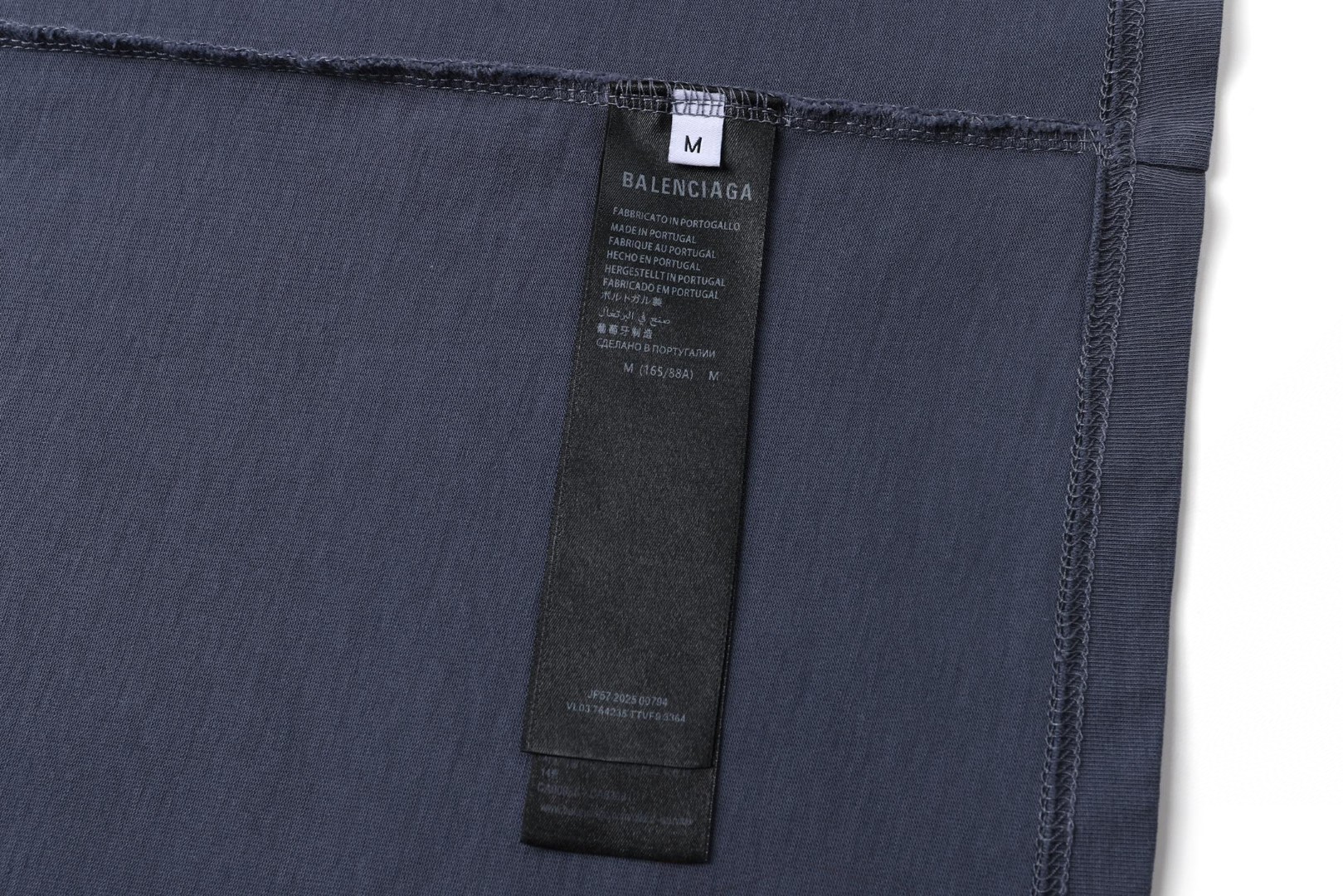 Balenciaga 巴黎世家 图绘前后字母刺绣 短袖 T恤 蓝色 A0 764235TTVF93364