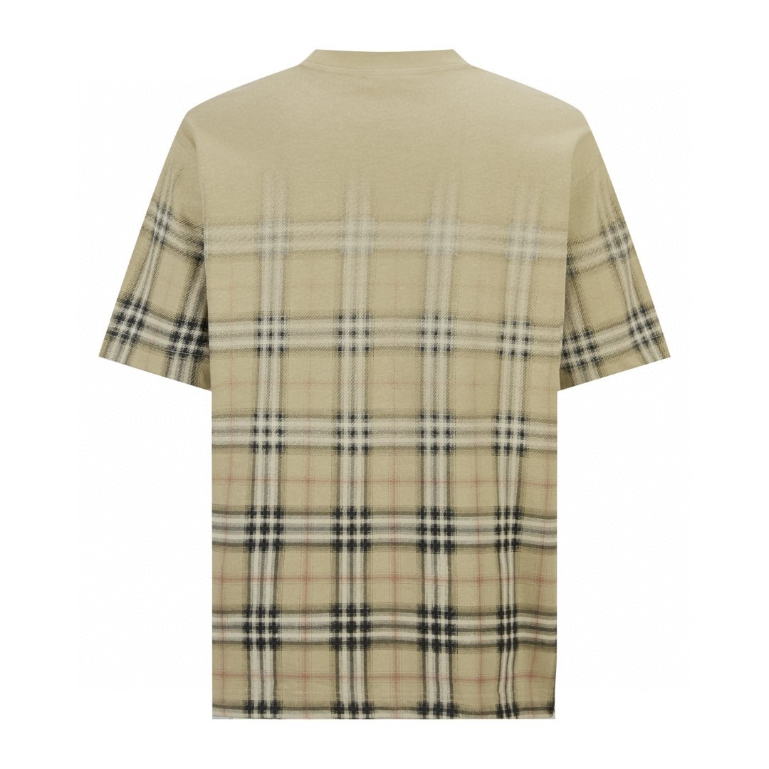Burberry 巴宝莉 渐变格子印花 圆领 短袖 T恤 夏季 A0 