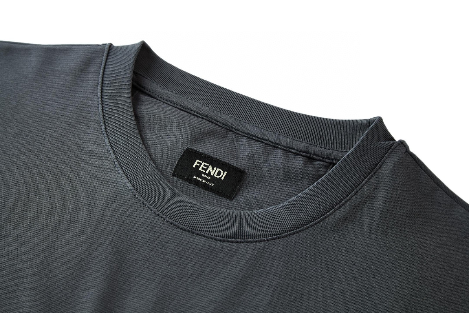FENDI 芬迪 刺绣标识T恤 短袖 套头 夏季 灰色 A0 FY0936AVOJF0UU0