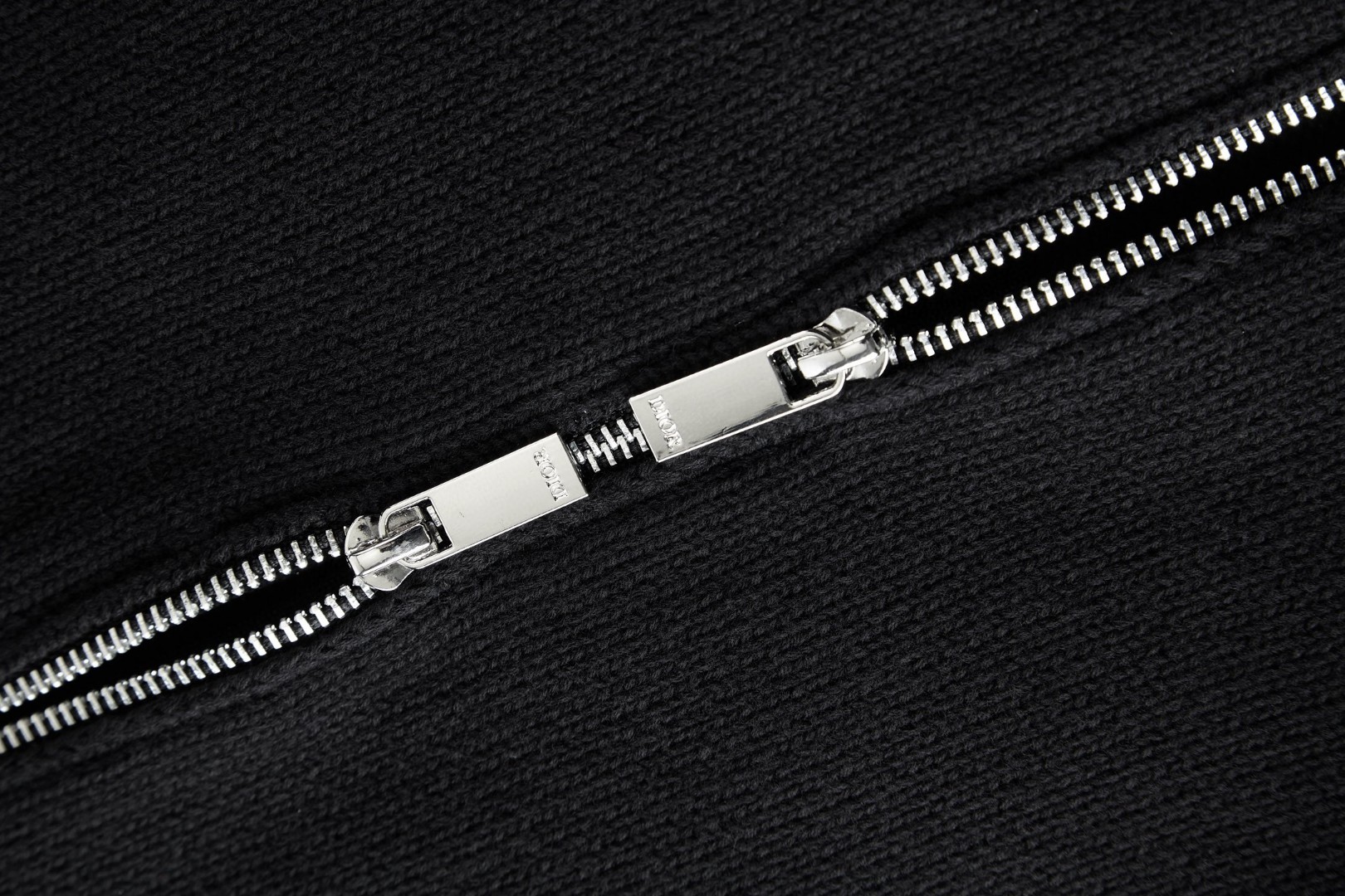 DIOR 迪奥 麻绳刺绣标识针织拉链外套 毛衣 夹克 长袖 保暖 黑色 B5 613M404A2027-C989