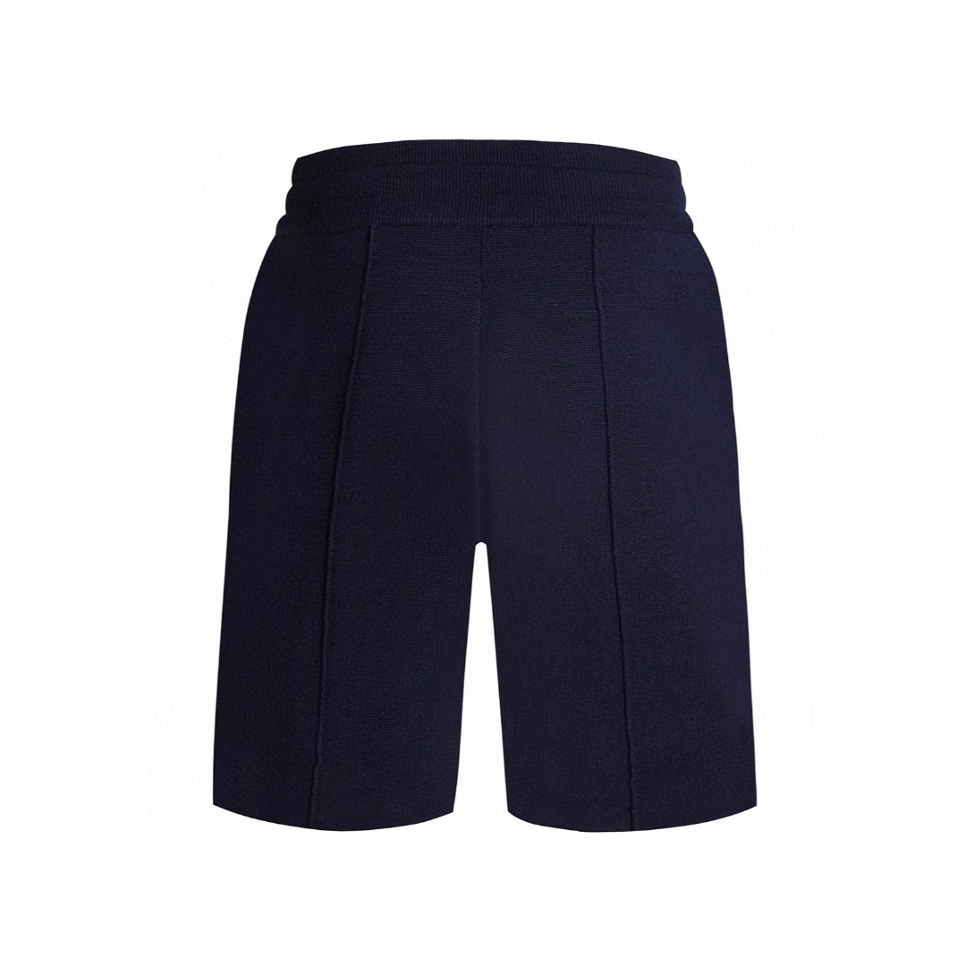 LOUIS VUITTON 路易威登 徽标提花线条松紧腰短裤 休闲裤 裤子 五分裤 蓝色 A5 1AFPXN