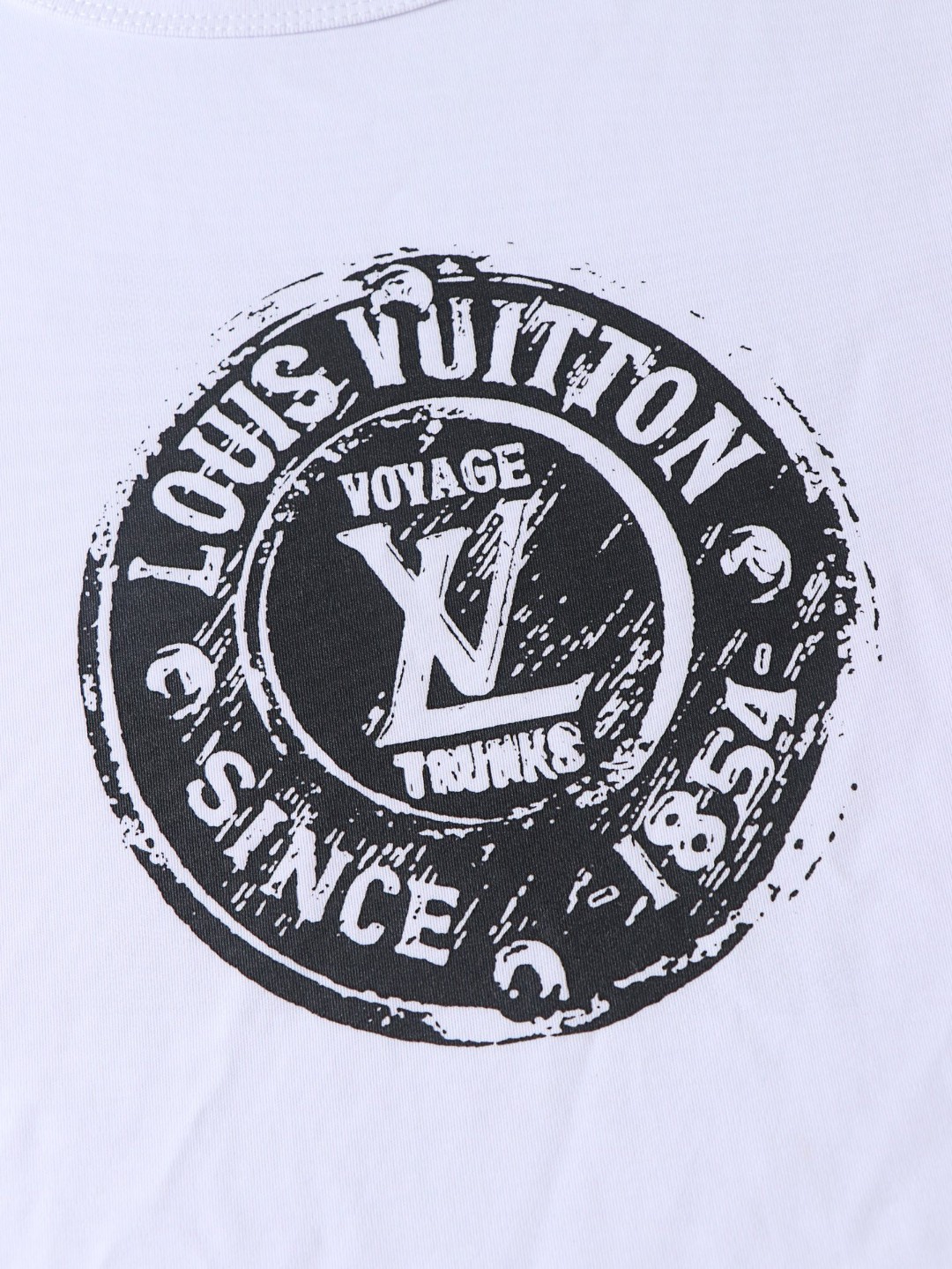 LOUIS VUITTON 路易威登 印章图案印花短袖 T恤 白色 A0 1AHIZ6