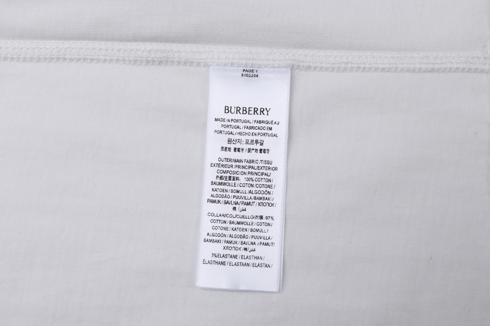 Burberry 巴宝莉 下摆小标战马 圆领 短袖 T恤 夏季 白色 黑色 A0 81022541