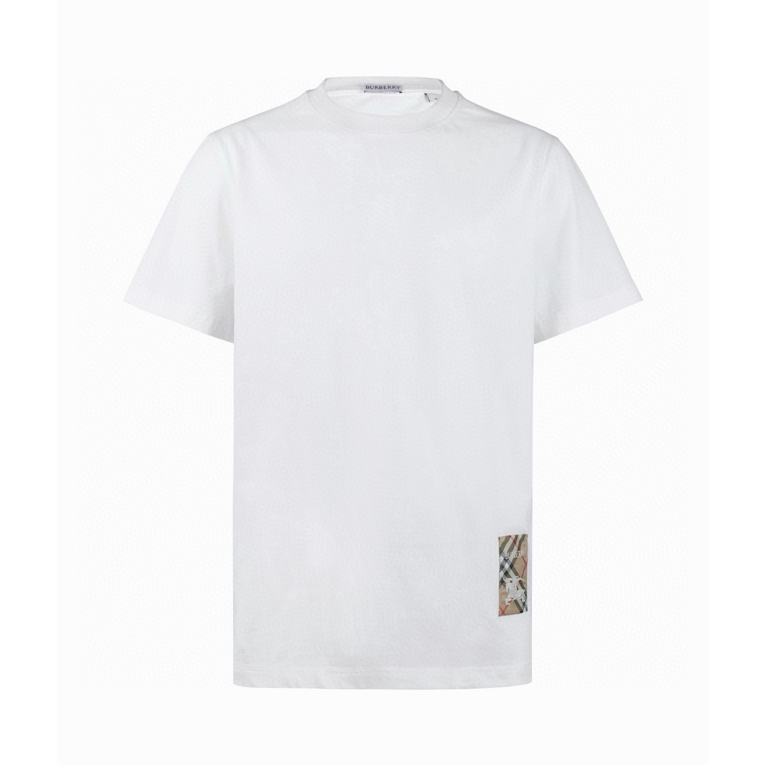 Burberry 巴宝莉 下摆小标战马 圆领 短袖 T恤 夏季 白色 黑色 A0 81022541