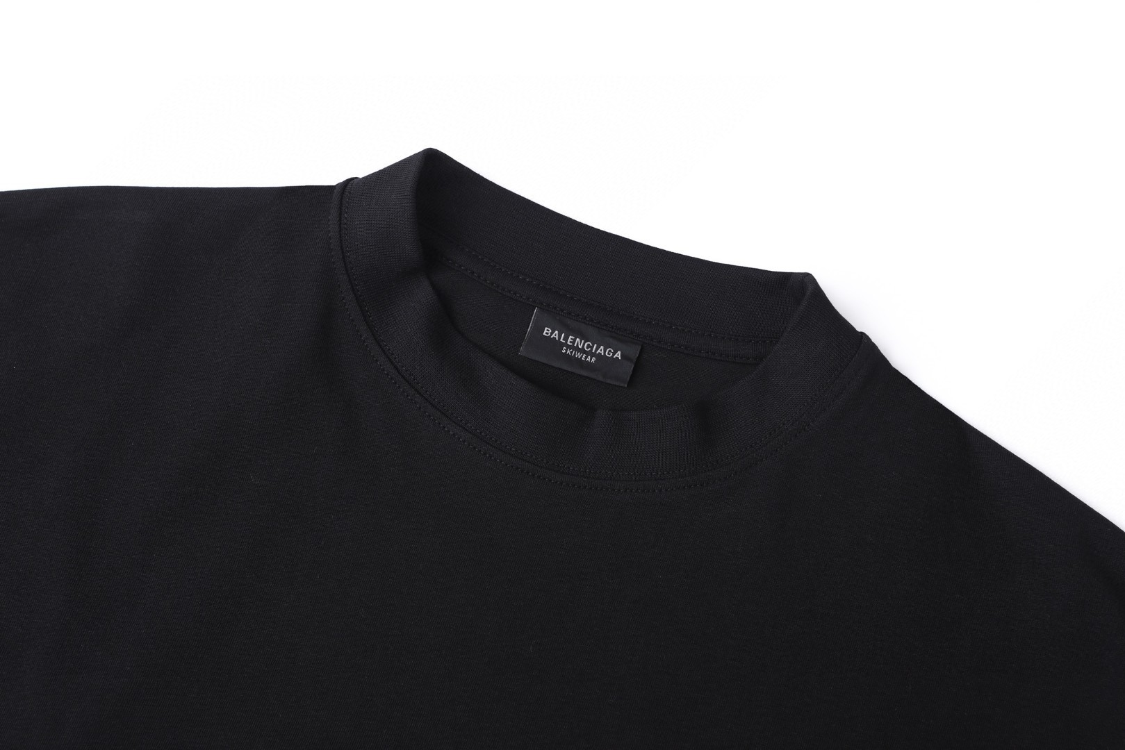 Balenciaga 巴黎世家 字母logo刺绣印花 短袖 T恤 黑色 A0 850345TTVK59034
