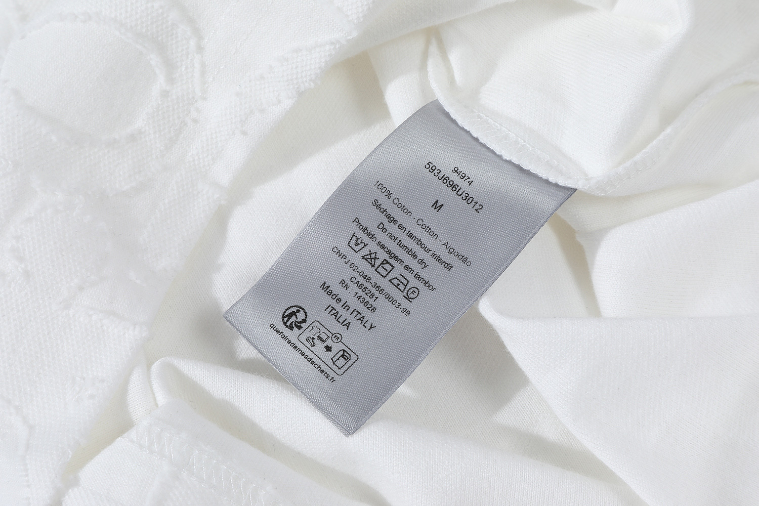 DIOR 迪奥 满身提花logo短袖 T恤 夏季 蓝色 白色 A0 593J696U3012-C530