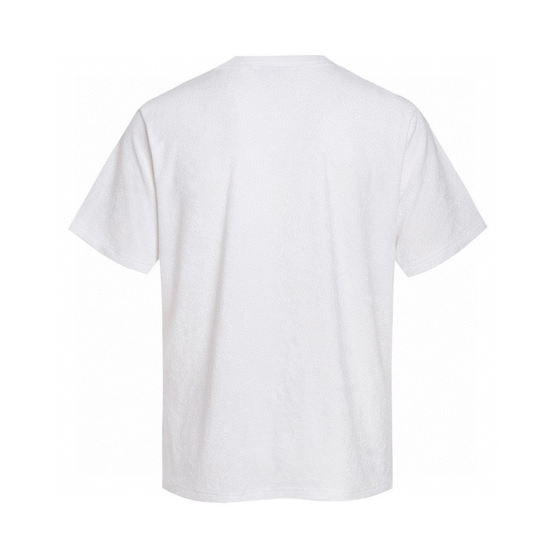 DIOR 迪奥 毛巾棉刺绣logo短袖 T恤 夏季 蓝色 白色 A0 593J696F3006-C580