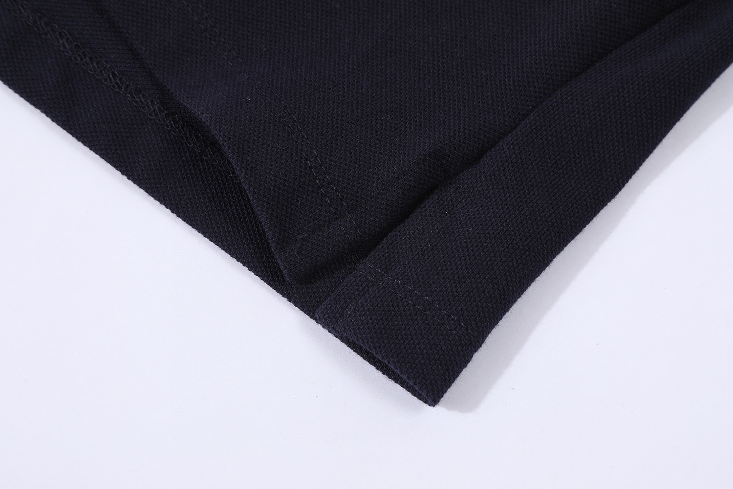 MIU MIU 假两件格纹拼接徽标POLO衫 短袖 休闲T恤 夏季 海军蓝 A5  MJN559-14RW-F0008