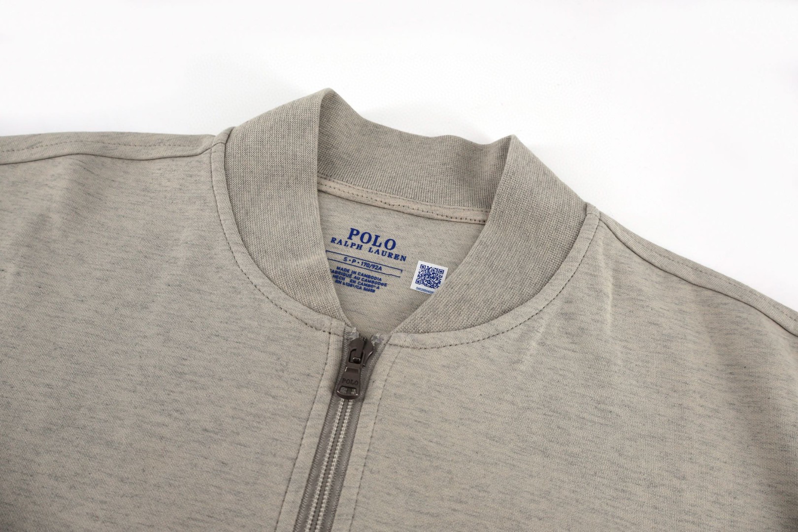 Ralph Lauren 拉夫劳伦 刺绣logo拉链飞行员夹克 外套 长袖 浅灰色 C0 710881521-005