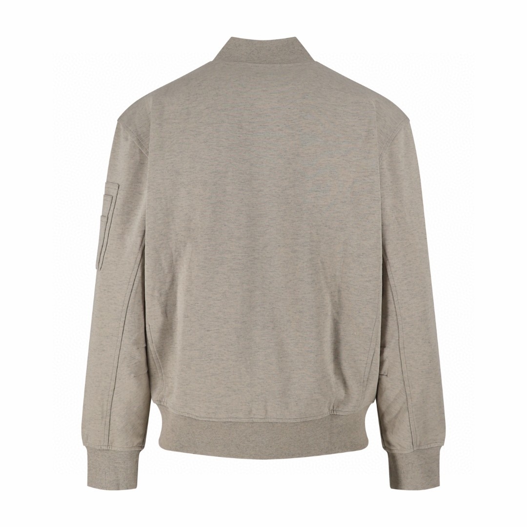 Ralph Lauren 拉夫劳伦 刺绣logo拉链飞行员夹克 外套 长袖 浅灰色 C0 710881521-005